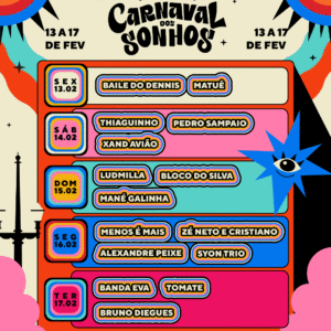 Line Up Carnaval dos Sonhos 2026